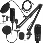 Mikrofon popfiltri ja USB-kaabliga