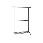 Riidestange metallist, 130 x 49 x 198 cm, must
