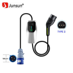 Type2 EV laadija 32A 7KW 5m seinakarbid elektriauto PHEV 1 faas LCD IP65 EVSE