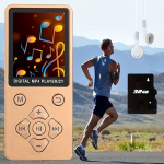 Mp3 m&auml;ngija 32G M&auml;lukaardiga MP3 Muusikapleier MP4 Videopleier, Toetab Muusikat Raadiot Salvestust Video E-raamatut., Auksinės spalvos