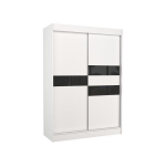 Riidekapp Adrk Furniture Batia 150 cm, valge/must
