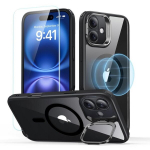 ESR CLASSIC HYBRID KICKSTAND HALOLOCK MAGSAFE & KARASTATUD KLAAS IPHONE 16 PLUS L&Auml;BIPAISTEV|MUST
