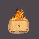 Simuleeritud Flame Wood Grain aroomiteraapia masinniisutaja, Large Mist eeterlike &otilde;lide hajuti 7 v&auml;rvi valgusega INORCO