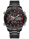 Meeste k&auml;ekell Naviforce NF9146S karbiga, must/punane