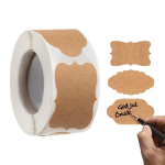 Kleebised sildid / Labels on Roll - 300 tk Pruun
