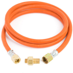 Gaasiballooni &uuml;hendus G 3/8" L - 7/16" voolik 1,5m, oranž