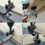 1tk 35mm Hinged Puuri &Scaron;ablooni Komplekt, Peidetud Hinged Puurijuht &Scaron;abloon, Alumiiniumisulam Hinged Avas &scaron;abloon Perforaator Asukoht Uks Kapid