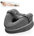Jalapadi, ergonoomiline p&otilde;lvekaitsme magamiseks, Memory Foam p&otilde;lvekaitsme rihmaga k&uuml;ljega magamiseks, jalatoe padi eemaldatava kattega