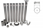 Suitsutoru komplekt 8 meetrit DN115 mm.