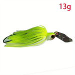 13g/0.46oz 19g/0.67oz Spinner Chatter Bait Kaldulant Jig Peaga Haug Bass Kala P&uuml;&uuml;k, Žalias