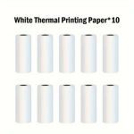 10tk Mini Printeri Paber, 57mm Laiune Valge Termopaber Isekleepuv Kleebis Tasku Termoprinteritele