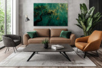 Glamour l&otilde;uendimaali magamistoa seinale Tree Gold aktsendid 80x120