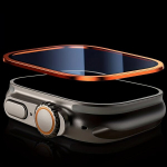 2 tk IWatch Ultra 2 Karastatud Klaas Kaitse&uuml;mbris 49mm, Titano spalvos 2 dalių rėmo grūdinto stiklo plėvelė