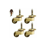 M&ouml;&ouml;blirattad, 4 messingist p&ouml;&ouml;rlevat ratast, vaikne m&ouml;&ouml;blirull