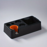 1tk Premium Espresso Koputuskast - Vastupidav ABS Kohvi Korraldaja Tamperitele ja Tarvikutele., Juoda