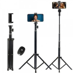 Telefonihoidja Alumiiniumisulamist Telefonistatiiv ja Selfiepulk 132.08cm juhtmevaba puldiga