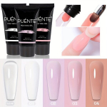 PUENTE Pol&uuml;geeli Komplekt, 2tk 30ML, H&uuml;pallergeenne Hemavaba Akr&uuml;&uuml;lgeel, UV LED K&uuml;&uuml;nepikenduse Komplekt, L&auml;bipaistev ja Naturaalne Toon , I&scaron;valyti+02