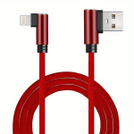 OLISHEN V&auml;lgukaabel USB-iPhone, Nailonpunutis, Kiire Laadimine., Raudona
