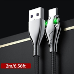 66W 5A &Uuml;likiire Laadimine Tsink Sulamist Madupea Valge Andmekaabel Samsung S21 S20 T&uuml;&uuml;p-C Must Mamba USB C Laadimiskaabel, 2 m / 6,56 pėd