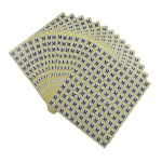 &Uuml;ks pakk riietusesuuruse kleebiseid, 15 lehte &uuml;mmargusi riietusekleebiseid, 14 suurust (XS/S/M/L/XL/XXL/XXXL) 1980 t&uuml;kki &uuml;he paki kohta (1.52 cm)., M