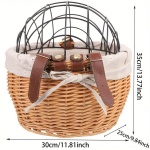 K&auml;sit&ouml;&ouml;na Valmistatud Lemmiklooma Jalgrattakorv Kassidele ja Koertele