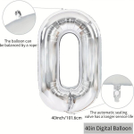 1tk 101.6cm Suur &Otilde;hupall H&otilde;bedane Numbripall Pulmadeks, 8 numeris