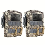 2-pakk Molle Kotid - Kompaktne Veekindel EDC Koti, V&auml;ike Tarvikute Kott 2 Kleebise ja 2 D Pandla., 2-pack-ACU