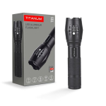 Taskulamp LED 300Lm Titanum, laetav, aku Li-ion 18650 1200mAh, vahetatav 3xAAA vastu