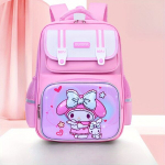 Sanrio Kuromi Suur Mahutav Seljakott - Vastupidav Pol&uuml;ester, Ideaalne Igap&auml;evaseks Kontorikasutuseks, Didelis rožinis (vienas knygų krep&scaron;ys)