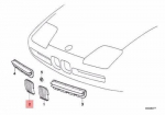 BMW Z1 Roadster Esik&uuml;lje radiaatori neerukate paremale originaal 51138134476