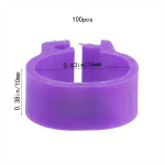 100tk Kana Jalav&otilde;ru Numbrid V&auml;rvilised Lindude Tupe 16/20mm, Violetinė