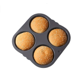 1tk, Hamburgeris Saiapann, 4 Auk Avaga Silikoon Muffinivorm.