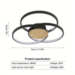 Moodne LED laelamp 548cm, Must, Soe Valgus 3000K.