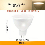 4tk MR16 GU10 E27 E14 LED-pirn Sisevalgustus Dimmable 12W., Natūrali &scaron;viesa 4000K