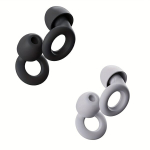 K&otilde;rvatropid silikoonist, Juoda + balta 2 rinkiniai (su dideliais, vidutiniais ir mažais ausų gaubteliais)