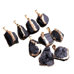 1/5/10tk Ebaregulaarne Must Turmaliin Kaelakee Ripats Reiki Energia Ehe., 1 vnt