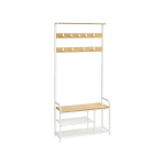 Garderoobialus, riidepuu, HSR409B01, 30x85x180,5 cm, tamm-valge.