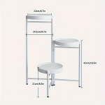 Kolmekorruseline Metallist Taimede Alus, Kokkupandav ja Roostekindel., Baltas