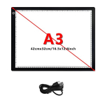 A3 Must Akr&uuml;&uuml;l LED Valguspadi Joonistuskomplekt Seisuga, A3 juodo plastiko LED &scaron;viestuvų rinkinys + neslystantis kilimėlis