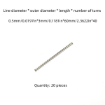 SUS304 Roostevaba Teras Survevedru: 0.5mm Traadi L&auml;bim&otilde;&otilde;t, 3mm V&auml;lisl&auml;bim&otilde;&otilde;t, 5-100mm Pikkused, 20 Tk Kohta.