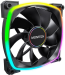 Montech RX140 PWM 140mm vaikne RGB jahutusventilaator - must