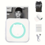 Mini Printer Juhtmevaba Fotoprinter Siltide Printer Koosk&otilde;las IOS ja Androidiga , Žalia