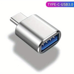 T&uuml;&uuml;p-C kuni USB3.0 Adapter 2 Komplekt T&uuml;&uuml;p-C &Uuml;leminek., Sidabrinis