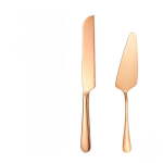 2tk Roostevaba Teras Kook Labidas, Pulma Kook Nuga Komplekt, Rose Golden 2 vnt
