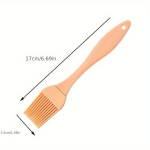 1/4tk, Silikoonist Pintsel, Toidukvaliteediga K&ouml;&ouml;gitarvik, Kuumakindel BBQ K&uuml;psetuspintsel, 1vnt - oranžinė