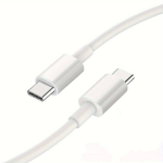 1tk USB C-C Kiirkaabel 60W 100-304cm Valge/Must., Baltas