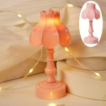 Lillekujuline Mini Laudlamp - T&auml;iuslik &Ouml;&ouml;valgus Magamistoale ja Laua Kaunistusele, Rožinis