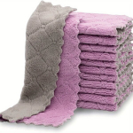 10tk Mikrokiust Kangas, Kahepoolne Korallvelvet Lapid, Violetinė