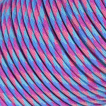Universaalne 4mm 7-s&uuml;damikuline mitmev&auml;rviline paracord k&ouml;is DIY kaelakeedele ja k&auml;ev&otilde;rudele pol&uuml;esterkiuduga., Rožių raudona violetinė mėlyna kamufliažas