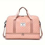 Kerge Rhombuste Musteriga Pagasi Kott, Suure Mahutavusega Reisi Spordikott., Rožinis